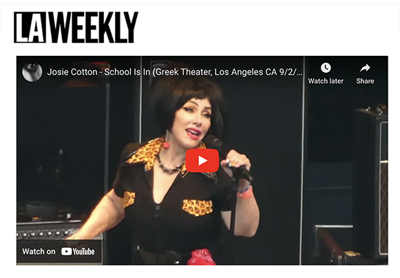 Josie Cotton, Greek Theatre, LA Weekly